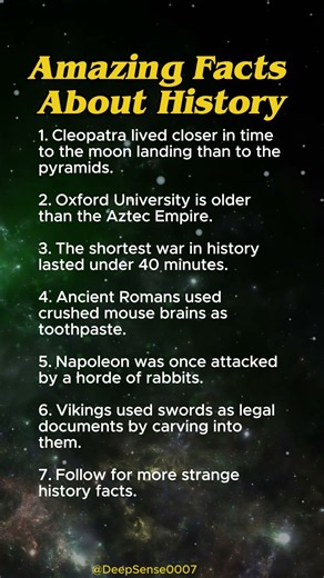 7 Facts Of Amazing Facts About History #psycholgyfacts
