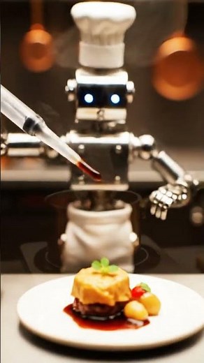 Future of Cooking: Watch the Robot Chef Prepare a Gourmet Meal! 🧑‍🍳 AI Kitchen Short