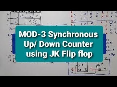 MOD 3 up/ Down counter using JK flip flop | MOD-3 Synchronous counter | Mod-3 up/down counter