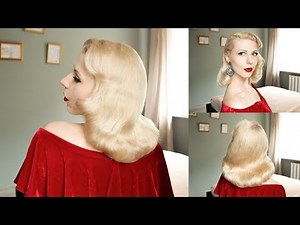 1940/1950s Page Boy Hairstyle l Dita von Teese Signature Hair l Retro hairbrush