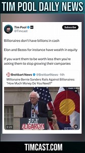 119K views · 2K reactions | Bernie Sanders Rails AGAINST Billionaires | Tim Pool | Facebook