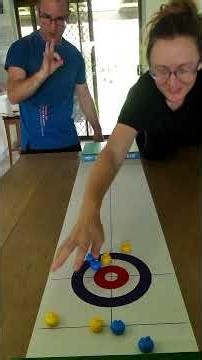 How to play the Table Curling Game #challenge #games #boardgames