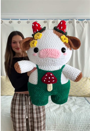 Crochet a Life-Size Cottagecore Cow: Step-by-Step Guide