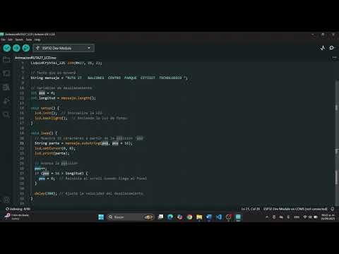 8.1 Codigo Arduino Pantalla LCD