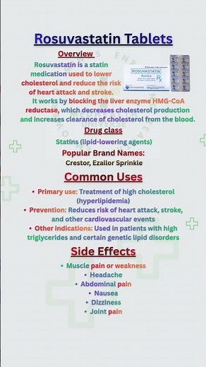 "Understanding Rosuvastatin: Uses, Side Effects & Safety"#Rosuvastatin#Crestor#Statins