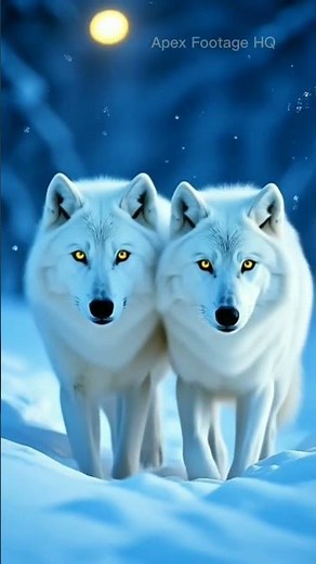 ALPHA PACK MOVEMENT: White Wolves Stalking In Arctic Slow Motion 4K