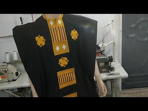 How to cut and make Agbada with embroidery