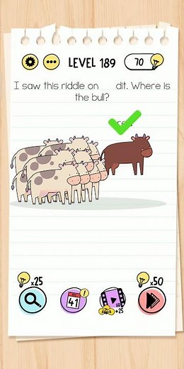 BRAIN TEST LEVEL 189 WALKTHROUGH SOLUTION