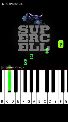 SUPERCELL INTRO | Easy Piano Tutorial #shorts #coc #clashroyale