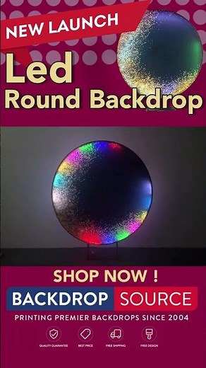 LED Round Backdrop - Backdropsource | New Launch #backdropsource #lights #led #round