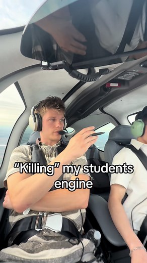 Simulated engine failure during training. Practicing scenarios like this builds the habits and decision-making skills needed to respond methodically under pressure. In aviation, preparation matters long before an emergency ever happens. The student in this case reacted well given he is a newer student. #aviation #flighttraining #emergencyprocedures #studentpilot #cfi