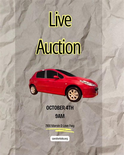 1.6K views | Join us this Saturday at 9 AM for the Cars for Kids Live Auction — bid online or in person and drive away with a deal while helping children in need. Don’t miss your chance to make a difference and score your next ride!   Tag a friend who loves cars & giving back | America Can - Cars for Kids | Facebook