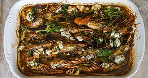 Greek shrimp saganaki