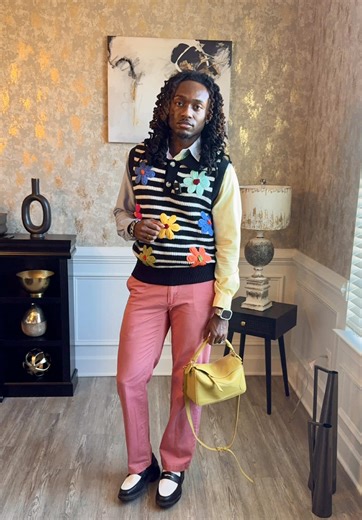 OOTD- Black Boy Art 🖼️ Show Outfit : shirt : Ralph Lauren / Vest : SHEIN Shoes : INC -Macy’s Bag : Loewe Puzzle Perfume : Frank Oliver Sun Java & 4ever Mood She was here Occasion : Art 🖼️ Student Realness #OOTD #fashiontok #polo #blackboyartshow #fyp