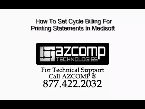 How To Set Cycle Billing For Printing Statements In Medisoft v19