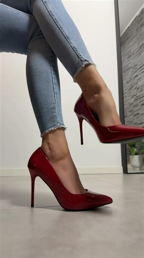 Red Patent High Heels Try On | Classic Stiletto #heels #highheels #highheelslover #highheelstryon