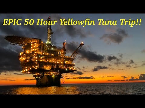 GIANT YELLOWFIN TUNA - Texas Oil Rig Fishing Trip!