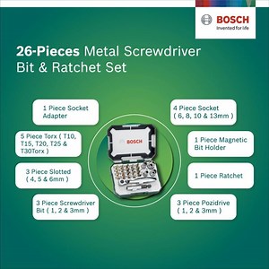 35 reactions | Double up on your everyday fixing and repairing jobs with the Bosch 26-Pieces Metal Screwdriver Bit & Ratchet Set. Tackle a whole range of applications with ease and efficiency. #BoschHGIndia #DIY Click on Shop Now | Bosch DIY and Garden India | Facebook