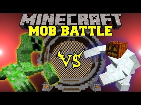 Mutant Creeper Vs Mutant Snow Golem - Minecraft Mob Battles - Mutant Creatures Mod