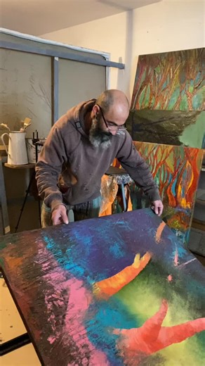 Mayhem Art by Colin Agius on Instagram: "My paintings, lately see more of the world than I do. ​From the quiet corners of my barn in Romania to galleries in Madrid, Athens Innsbruck, Dubai and beyond...it’s a strange and humbling feeling to know these canvases are finding their permanent homes in so many different time zones. ​As my current collaboration with Monat Gallery draws to a close, it’s not an end, but a transition. New works are being prepped for their next destinations, and the list o