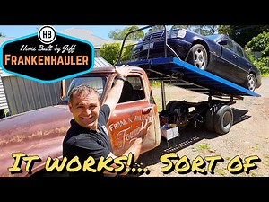 First test with a sacrificial car - 1954 Ford F600 Car Hauler Build part 67