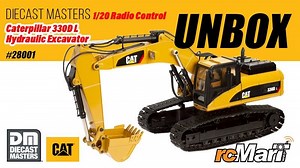 New Arrival! Diecast Masters 1/20 Radio Control Caterpillar 330D L Hydraulic Excavator RTR Readyset #28001 The 30-tonne class CAT 330D L hydraulic shovel produced by America’s world-famous Caterpillar construction machinery company has been masterfully recreated by Diecast Masters as a large limited release 1/20 scale RC model! The key feature in this 1/20 scaled down CAT 330D L is the zinc alloy diecast construction, as used in miniature car models; it’s not made of plastic. The heavy duty diec