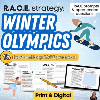 RACE Writing Strategy Prompts & Practice Worksheets for Citing Text Evidence