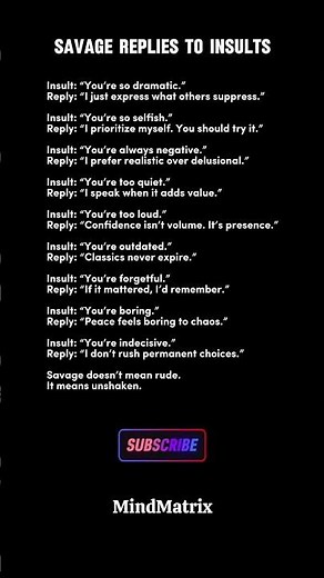 10 Savage Comebacks That Instantly Shut Down Insults