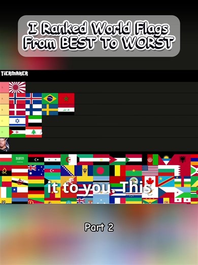I Ranked World Flags From BEST To WORST - Part 2 #facts #fyp #viral