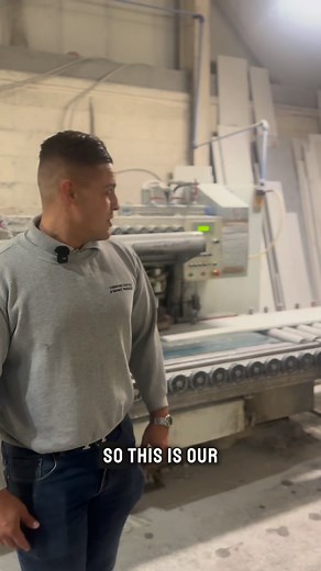 Stage 2 of your worktop journey 🔍 Our edge polisher smooths and refines the slab, creating that clean, shiny finish granite and quartz are known for. Precision in every pass. - - - #granite #quartz #factory #familybusiness #polish #machinery #worktops | Furniture, Fireplace & Granite Warehouse