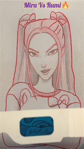 The 3D depth on Mira’s bat vs Rumi’s crown... 🔵 Mira x 🔴 Rumi#shorts #rumi #mira #kpop