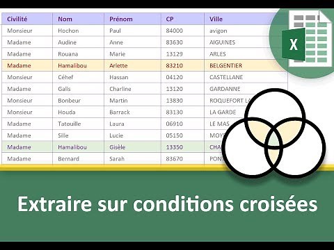 Extraire sur des conditions croisées avec Excel