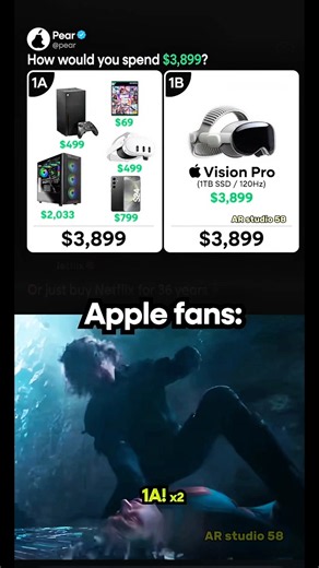 How Would You Spend $3,899? 😂 Gaming Setup vs Apple Vision Pro #shorts