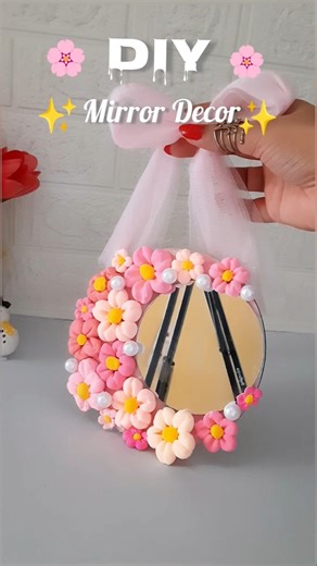 Aesthetic Mirror Decor #shorts #viralshorts #mirror #handmade #craft #viral #trending