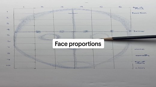 Face proportions made easy. 👱‍♂️ Drawing lesson on face proportions. #drawinglesson #faceproportions