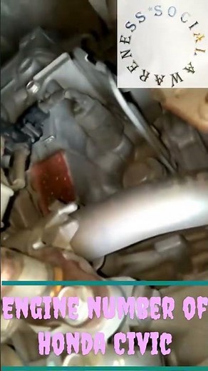 How to locate Honda Civic Engine Number #shorts