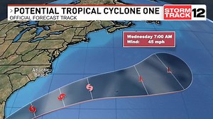 Here's the latest forecasted track of Alex. Stay updated by clicking on http://wcti12.com/weather/maps and looking in the HURRICANE SEASON 2022 section. #ecarwx | WCTI StormTrack 12