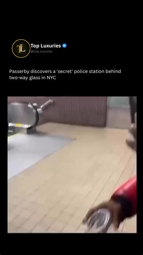 Top Luxuries on Instagram: "On the busy streets of NYC, a passerby stumbles upon an unexpected sight — a police station concealed behind two-way glass.⁠ ⁠ From the outside, it looks like a simple mirror reflecting the city’s nonstop movement. Inside, officers quietly observe street activity without drawing attention.⁠ ⁠ This smart architectural choice lets law enforcement monitor their surroundings discreetly while blending seamlessly into the urban environment.⁠ ⁠ The hidden station sparks curi