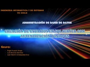SQL Server 2012 Crear Usuarios con Autenticación Windows