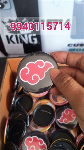 Thalapathy Vijay Tamilaga Vettri Kazhagam Tvk Badge and Naruto akatsuki logo badge.