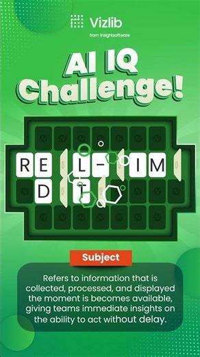 What Is Real-Time Data? | AI IQ Challenge by Vizlib