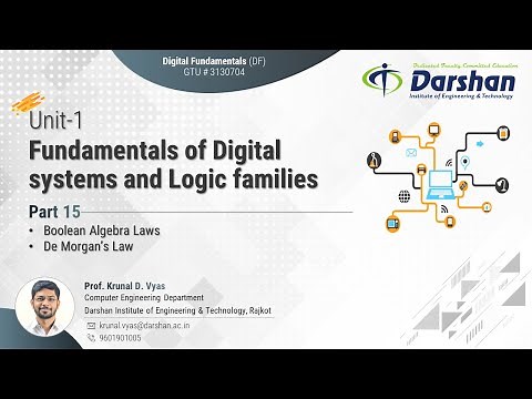 Boolean Algebra Laws and De-Morgan's Law | Unit-1 #15