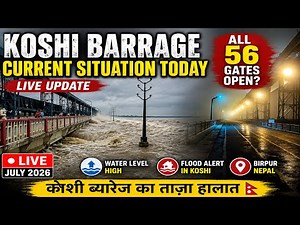 Koshi Barrage Current Situation Today | All 56 Gates Open? Live Water Level Update | Nepal Flood