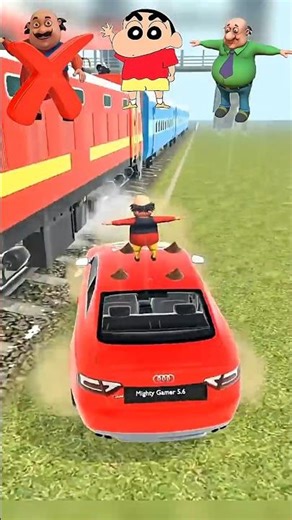 Motu Patlu vs Train: Who Wins? 😱🔥 #indiantheftauto