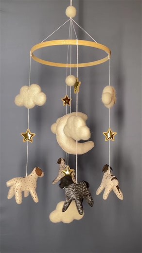 Custom dog baby mobiles are the sweetest joy! Knowing soon this creation will hang lovingly above a precious baby’s crib warms my heart. #gspmom #gspsoftiktok #germanshorthairedpointer #gspbaby