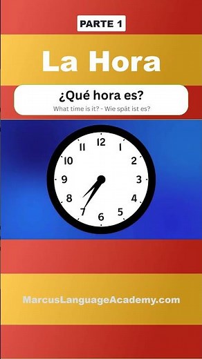 🇪🇸 Aprende la Hora en Español 1-10 | Español para Principiantes #AprenderEspañol #Shorts