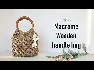 [BAG] 👜 Macrame wooden handle net bag | 마크라메 우드링 네트백