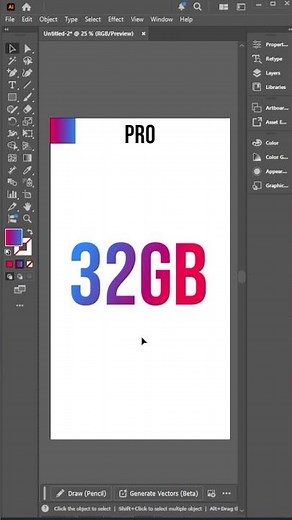 Adobe Illustrator Trick: Fill Gradient Text Without Outlines! #AdobeIllustrator #GradientText
