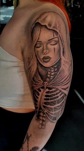 Skeleton Girl Tattoo / Work in progress Tattoo ideas #tattooideas #tattoo #inked #tattoogirls