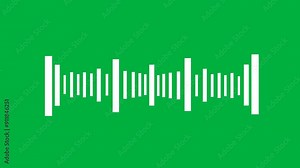 Animated sound wave graphic with green background. Perfect for music, podcast, or audio visualization.